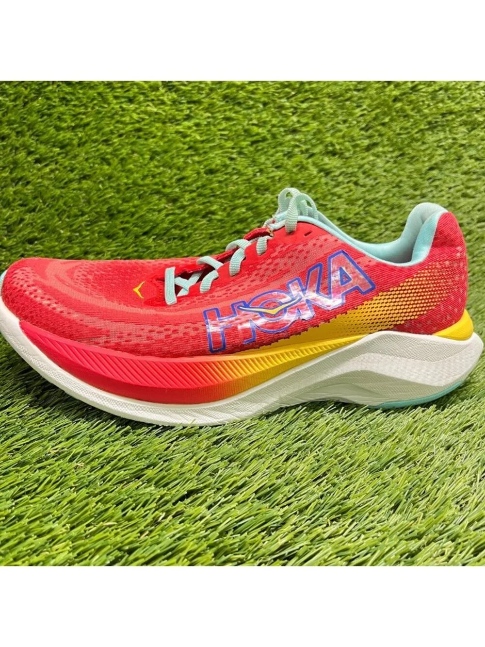 Hoka One One Mach X Cerise Cloudless Red Womens Size 8.5 Running Shoes Sneakers - Picture 4 of 12